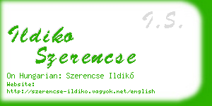 ildiko szerencse business card