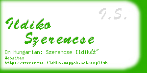 ildiko szerencse business card